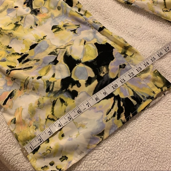 Bar III Yellow Floral Wide Leg Boho Palazzo Pants - Picture 9 of 12